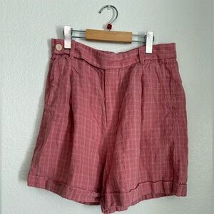 Madewell The Harlow Short in Checked 100% Linen